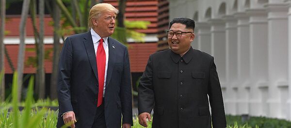 特朗普称他与金正恩坠入爱河 - 俄罗斯卫星通讯社