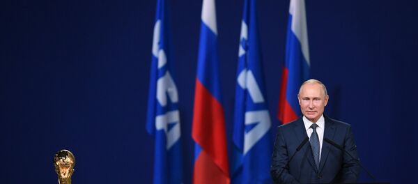 2018世界杯開幕前夕，普京表示，俄羅斯已準備好舉辦世界杯足球賽，並為所有球迷提供舒適的環境 - 俄羅斯衛星通訊社