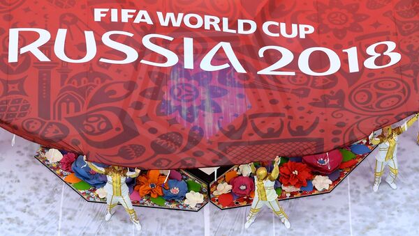 На церемонии открытия чемпионата мира по футболу 2018 на стадионе Лужники - 俄罗斯卫星通讯社