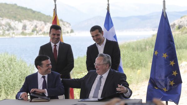 希臘和馬其頓簽署國名更改協議 - 俄羅斯衛星通訊社