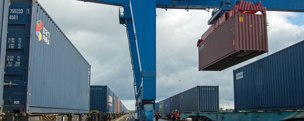 中国山东四地货物搭乘“齐鲁号”欧亚班列发往莫斯科和中亚等地 - 俄罗斯卫星通讯社