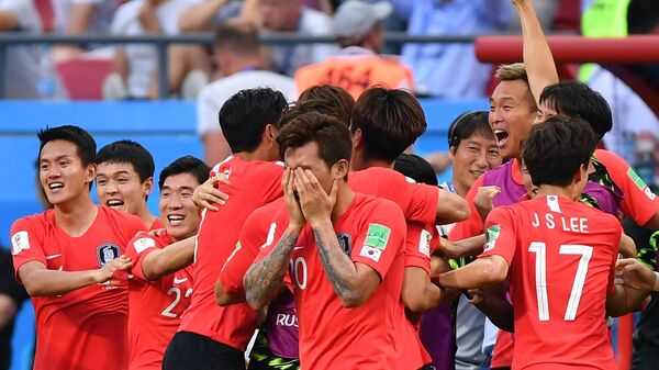 2018俄羅斯世界杯小組賽韓國隊擊敗德國隊 - 俄羅斯衛星通訊社