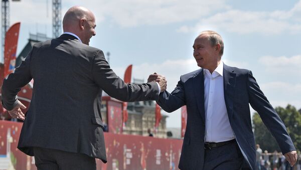 克宫：普京将与国际足联主席因凡蒂诺举行会晤　讨论足球问题 - 俄罗斯卫星通讯社