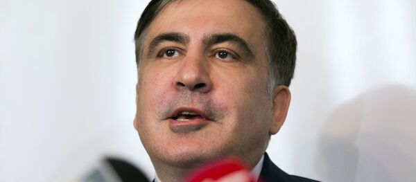 Бывший губернатор Одесской области Украины и лидер политической партии Рух нових сил Михаил Саакашвили Бывший губернатор Одесской области Украины и лидер политической партии Рух нових сил Михаил Саакашвили - 俄罗斯卫星通讯社