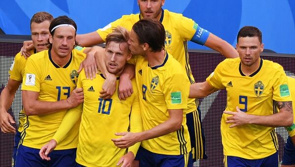 2018世界杯瑞典隊挺進四分之一決賽 - 俄羅斯衛星通訊社