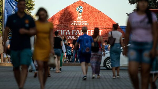 Фан-зона для болельщиков чемпионата мира по футболу 2018 в Волгограде - 俄罗斯卫星通讯社