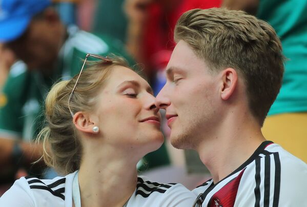 在2018年世界杯上德國與墨西哥隊比賽前的德國球迷。 - 俄羅斯衛星通訊社