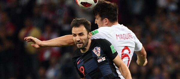 克罗地亚国家队在世界杯半决赛的加时期间战胜英格兰足球队 - 俄罗斯卫星通讯社