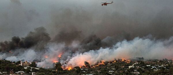 希腊埃维亚岛大火16小时未能扑灭 已疏散500人 - 俄罗斯卫星通讯社
