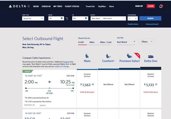 達美航空公司(Delta Air Lines)的網站 - 俄羅斯衛星通訊社