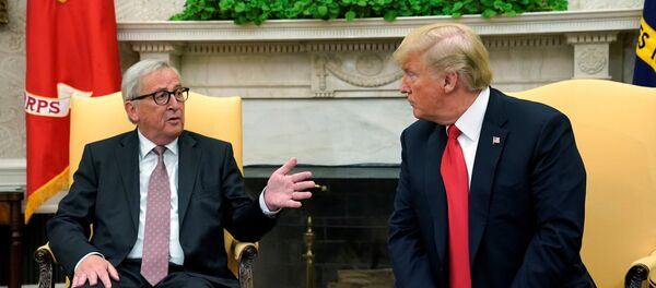 容克用易读卡片向特朗普阐释欧盟立场 - 俄罗斯卫星通讯社