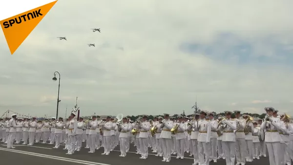 聖彼得堡海軍閱兵總彩排 - 俄羅斯衛星通訊社