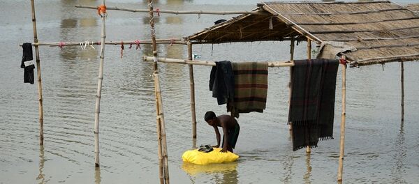 印度阿萨姆邦近520万人遭受洪灾 - 俄罗斯卫星通讯社