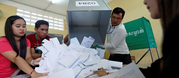 柬埔寨執政黨獲得下議院所有席位 - 俄羅斯衛星通訊社