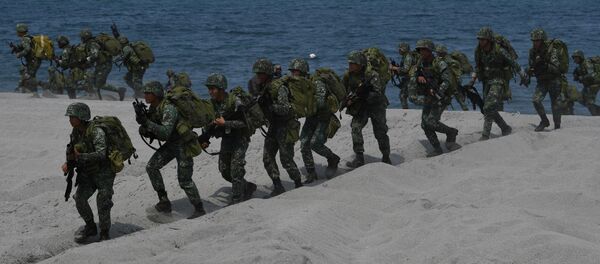 Philippine marines take position - 俄罗斯卫星通讯社