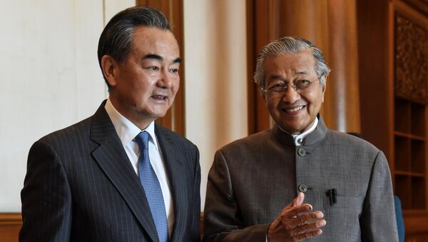 China's Foreign Minister Wang Yi meets with Malaysia's Prime Minister Mahathir Mohamad - 俄罗斯卫星通讯社