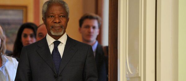 克宮稱，普京向聯合國秘書長古特雷斯發去唁電，對安南逝世表示哀悼 - 俄羅斯衛星通訊社