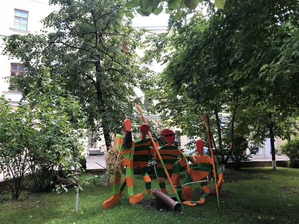 俄罗斯戏剧艺术学院有趣的校园一角 - 俄罗斯卫星通讯社