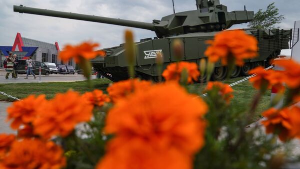 T-14“阿尔玛塔”坦克在俄罗斯军队-明天展会上。 - 俄罗斯卫星通讯社