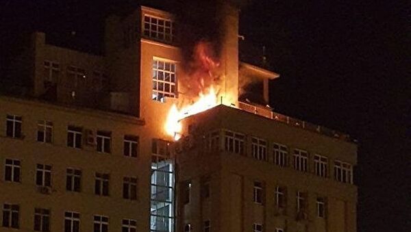 莫斯科市中心著名的斯大林时期“临岸大厦”发生火灾 - 俄罗斯卫星通讯社