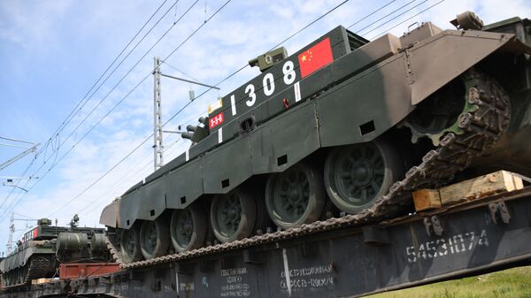 中国军队军事设备抵达外贝加尔斯克卸货站 - 俄罗斯卫星通讯社