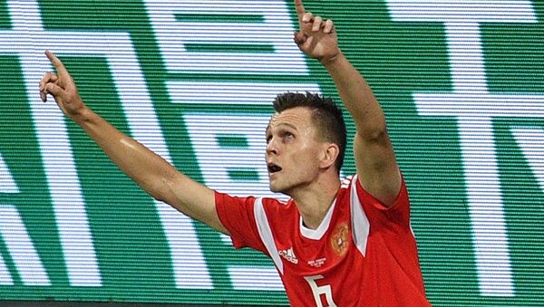 切雷捨夫的入球角逐國際足聯評選的2018年世界杯最佳進球評選 - 俄羅斯衛星通訊社