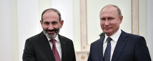 俄总统普京与亚美尼亚总理帕希尼扬 - 俄罗斯卫星通讯社