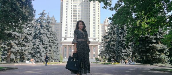 王月晗在莫斯科大学校园 - 俄罗斯卫星通讯社