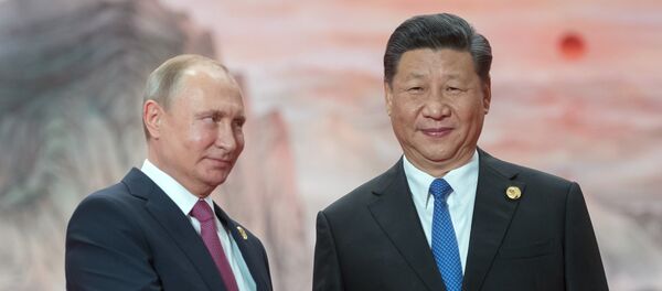 Президент РФ Владимир Путин и председатель КНР Си Цзиньпин - 俄羅斯衛星通訊社