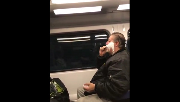 一段在电气火车上刮胡子男子的视频打破社交网络观看纪录 - 俄罗斯卫星通讯社