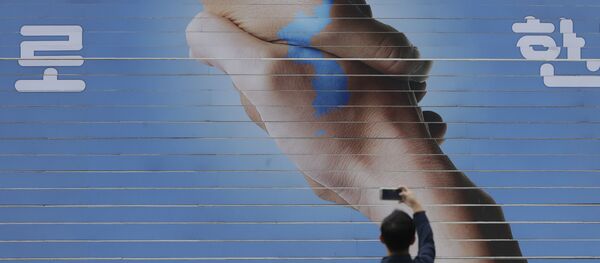 Постер в честь внутрикорейского саммита в Сеуле - 俄羅斯衛星通訊社