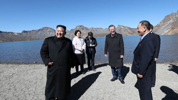 韓國總統登白頭山結束訪朝之行 - 俄羅斯衛星通訊社