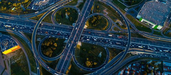 Автомобильная развязка МКАД и Каширского шоссе - 俄罗斯卫星通讯社