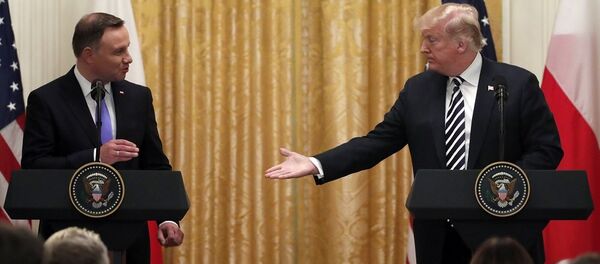 波兰总统安杰伊·杜达和美国总统唐纳德·特朗普 波兰总统安杰伊·杜达和美国总统唐纳德·特朗普 - 俄罗斯卫星通讯社