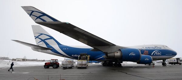 俄羅斯空橋貨運航空公司（AirBridgeCargo）的Boeing-747貨機 - 俄羅斯衛星通訊社