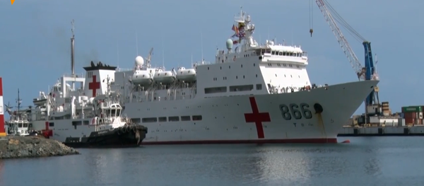 委内瑞拉喜迎和平方舟号医疗船 - 俄罗斯卫星通讯社