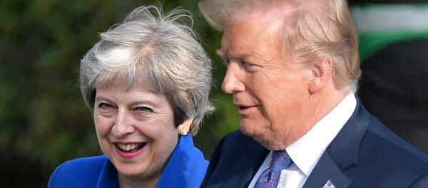 美國總統特朗普與英國首相特蕾莎·梅 美國總統特朗普與英國首相特蕾莎·梅 - 俄羅斯衛星通訊社