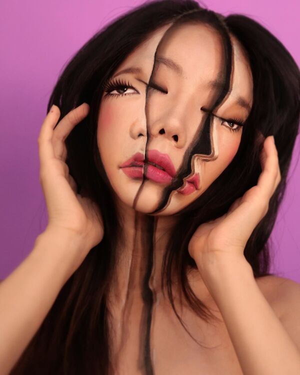 韩国艺术家在自己身上创作奇幻错视图 - 俄罗斯卫星通讯社
