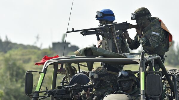 Taiwanese soldiers operate a machine gun - 俄羅斯衛星通訊社