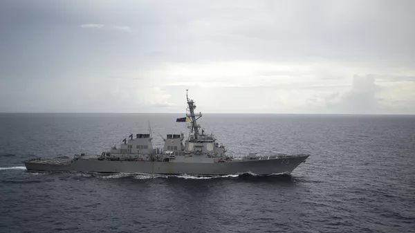 U.S. Navy, guided-missile destroyer USS Decatur (DDG 73) operates in the South China Sea - 俄羅斯衛星通訊社