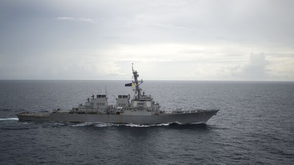 U.S. Navy, guided-missile destroyer USS Decatur (DDG 73) operates in the South China Sea - 俄羅斯衛星通訊社
