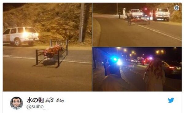 沙特阿拉伯路中间发现一张床单盖着男尸的床 - 俄罗斯卫星通讯社