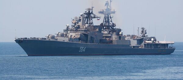 俄太平洋艦隊艦艇在日本海演練火炮射擊 - 俄羅斯衛星通訊社