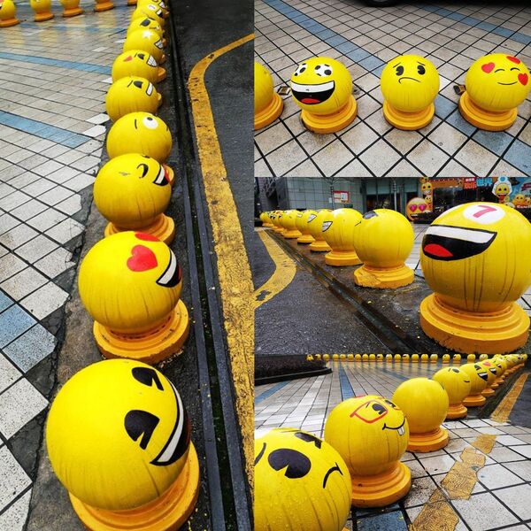在中国出现了带表情符号的道路防护栏 在中国出现了带表情符号的道路防护栏 - 俄罗斯卫星通讯社