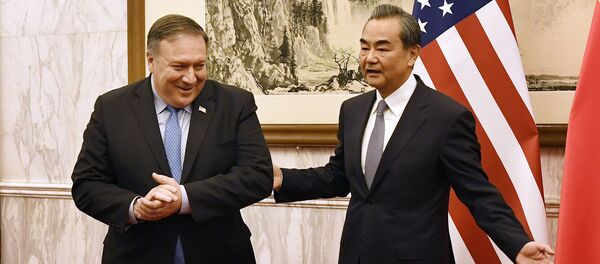 中國外長王毅與美國國務卿邁克•蓬佩奧 - 俄羅斯衛星通訊社