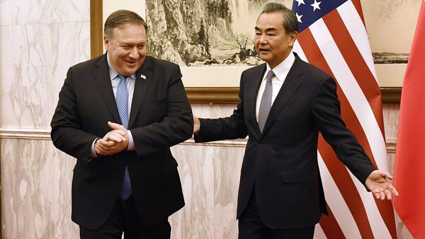 中国外长王毅与美国国务卿迈克•蓬佩奥 - 俄罗斯卫星通讯社