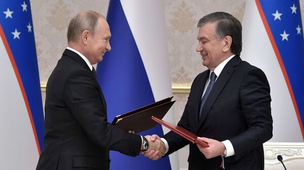 普京：俄与乌兹别克斯坦的合作计划金额仅在初期已达250亿美元 - 俄罗斯卫星通讯社