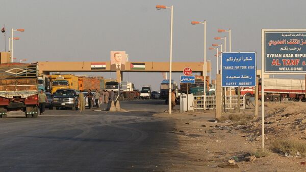 Контрольно-пропускной пункт в районе Ат-Танф на границе Сирии и Ирака. Архивное фото - 俄罗斯卫星通讯社