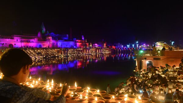 印度阿约提亚排灯节创造吉尼斯世界纪录 - 俄罗斯卫星通讯社
