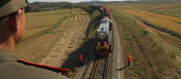 韩朝铁路对接项目开工仪式在朝鲜举行 - 俄罗斯卫星通讯社